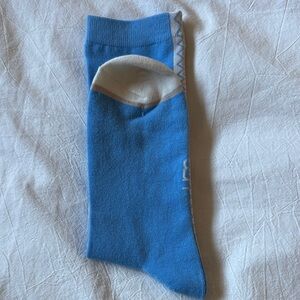Blue and White womens UGG socks